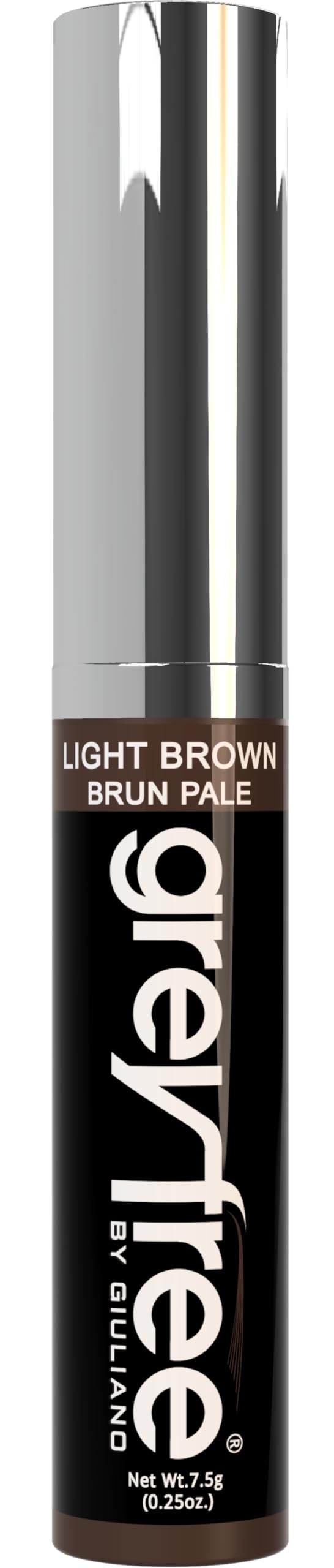 Greyfree Hair Mascara Root Touch-Up for Gray Hair | Precision Hairline Concealer for Brows & Beard (LIGHT BROWN)