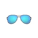 Oakley Men's OO6050 Contrail TI Aviator Sunglasses, Satin Light Steel/Prizm Sapphire Polarized, 57 mm