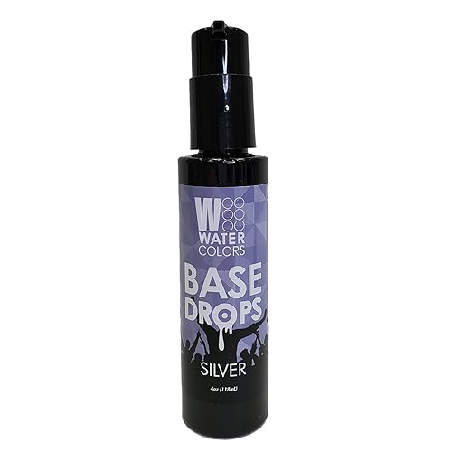Watercolors Base Drops, Temporary Hair Dye Color Booster, Cruelty-Free, 4 oz - SILVER
