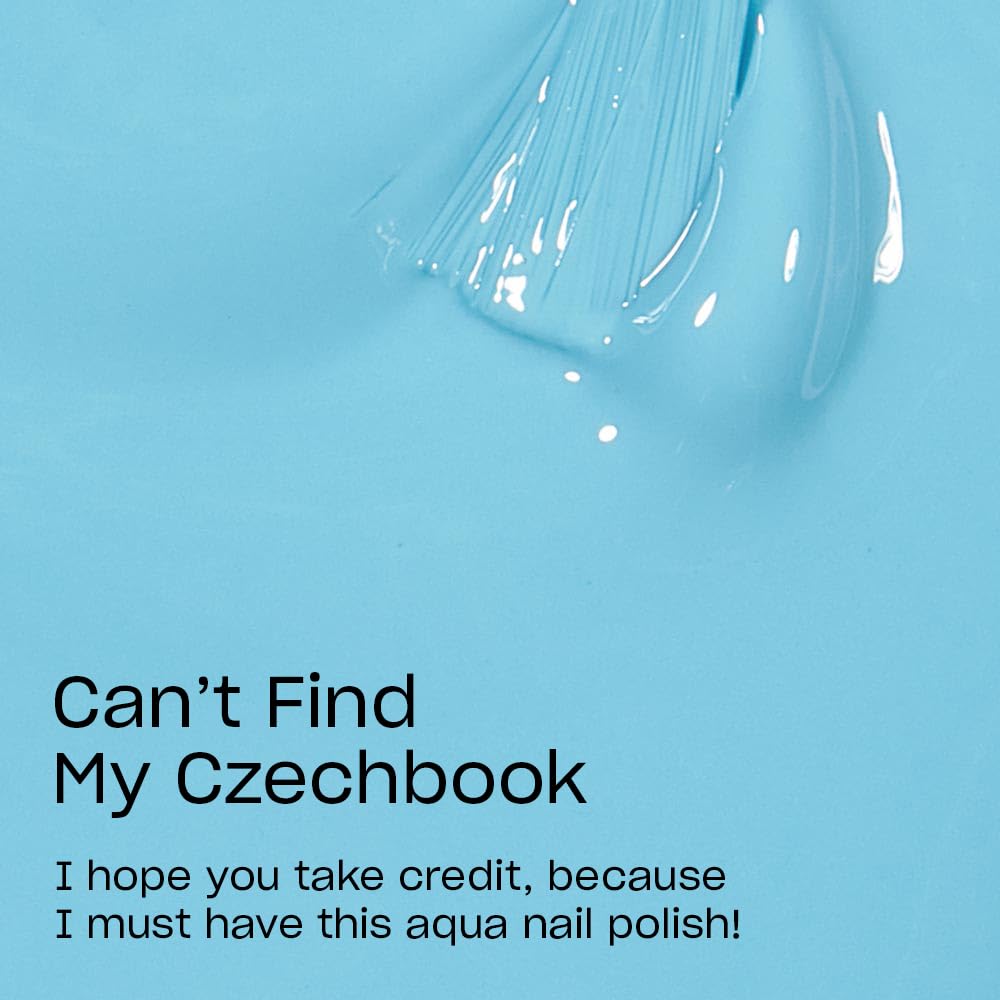 OPI Nail Lacquer Can’t Find My Czechbook | Opaque Bright Blue Crème Chip Resistant Nail Polish | Fast Drying, Streak Free