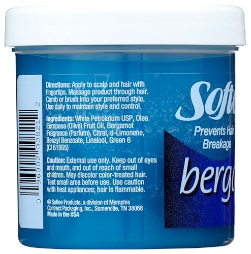 Softee Bergamot Hair Dressing Product, Blue, 5 Ounce