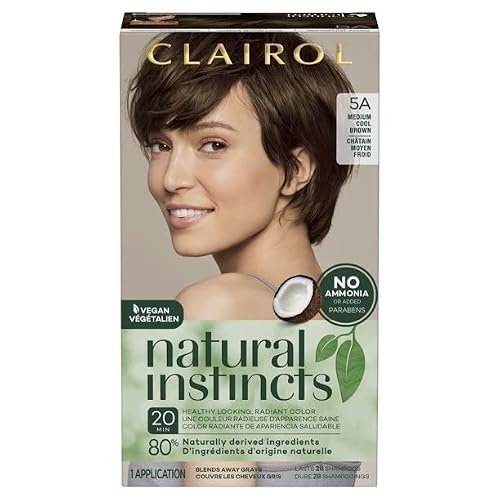 Clairol Natural Instincts, 024, Clove, Med Cool Brown, 2 pk