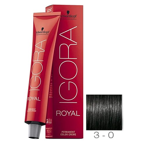 Schwarzkopf Professional Igora Royal Permanent Color Creme, 3-0, Dark Brown, 60 Gram