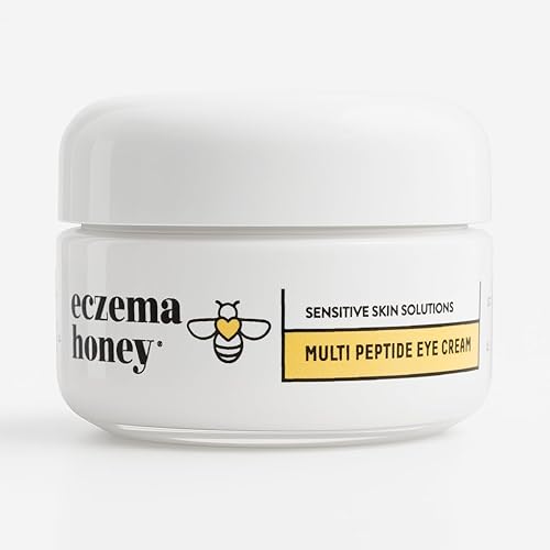 ECZEMA HONEY Multi Peptide Eye Cream - Anti Aging Eye Cream for Dark Circles & Puffiness - Facial Skin Care Products for Eczema, Dry & Sensitive Skin