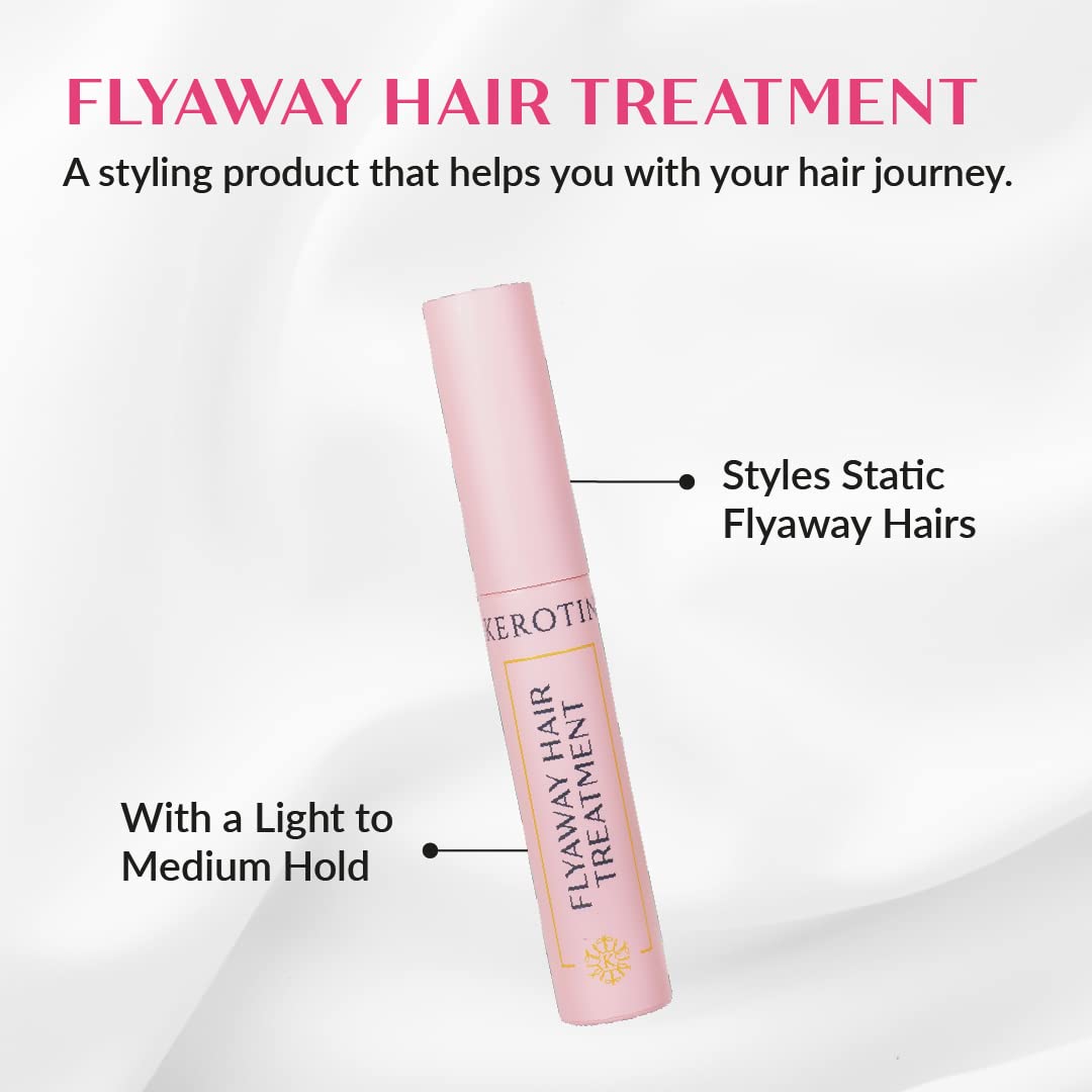 Kerotin Flyaway Hair Serum Treatment | Quick Baby Hair & Frizz Control Finishing Stick | Styling & Stimulate Hair Edge Growth - Free of Silicone
