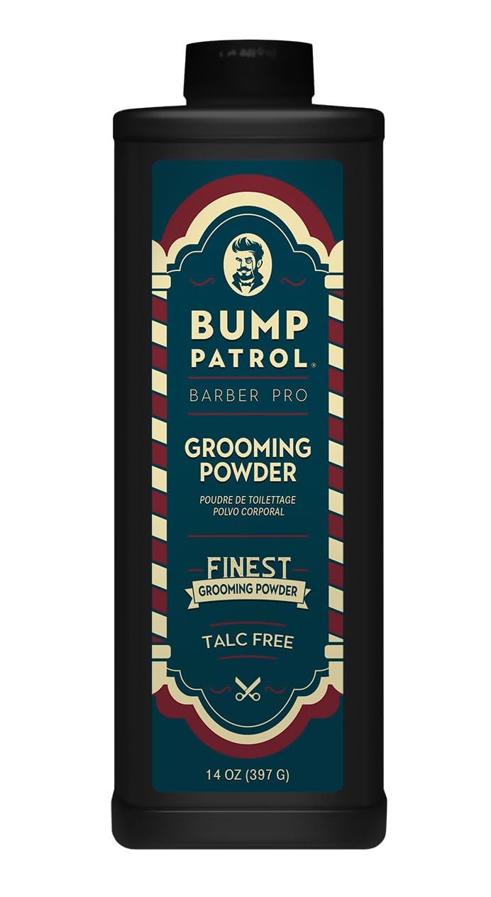 Bump Patrol Barber Pro Grooming Powder - Talc Free Hair and Body Powder for Men, Protects Against Sweat, Odor, and Chafing From Head to Toe for All