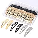 60 Pcs Snap Hair Clips with Storage Box, 2 Inch No Slip Metal Hair Clips Barrettes for Styling, Hair Pins Accessories for Toddlers, Girls, Kids