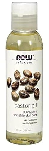 NOW Foods Castor Oil 4 fl oz Oil (Pack of 2)