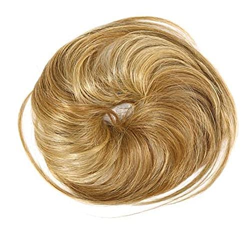 Christie Brinkley Natural Tone Hair Wrap Color HT25 Med Golden Blonde 6" Overall Length Heat Friendly Textured Hairpiece Fun Bun Chignon