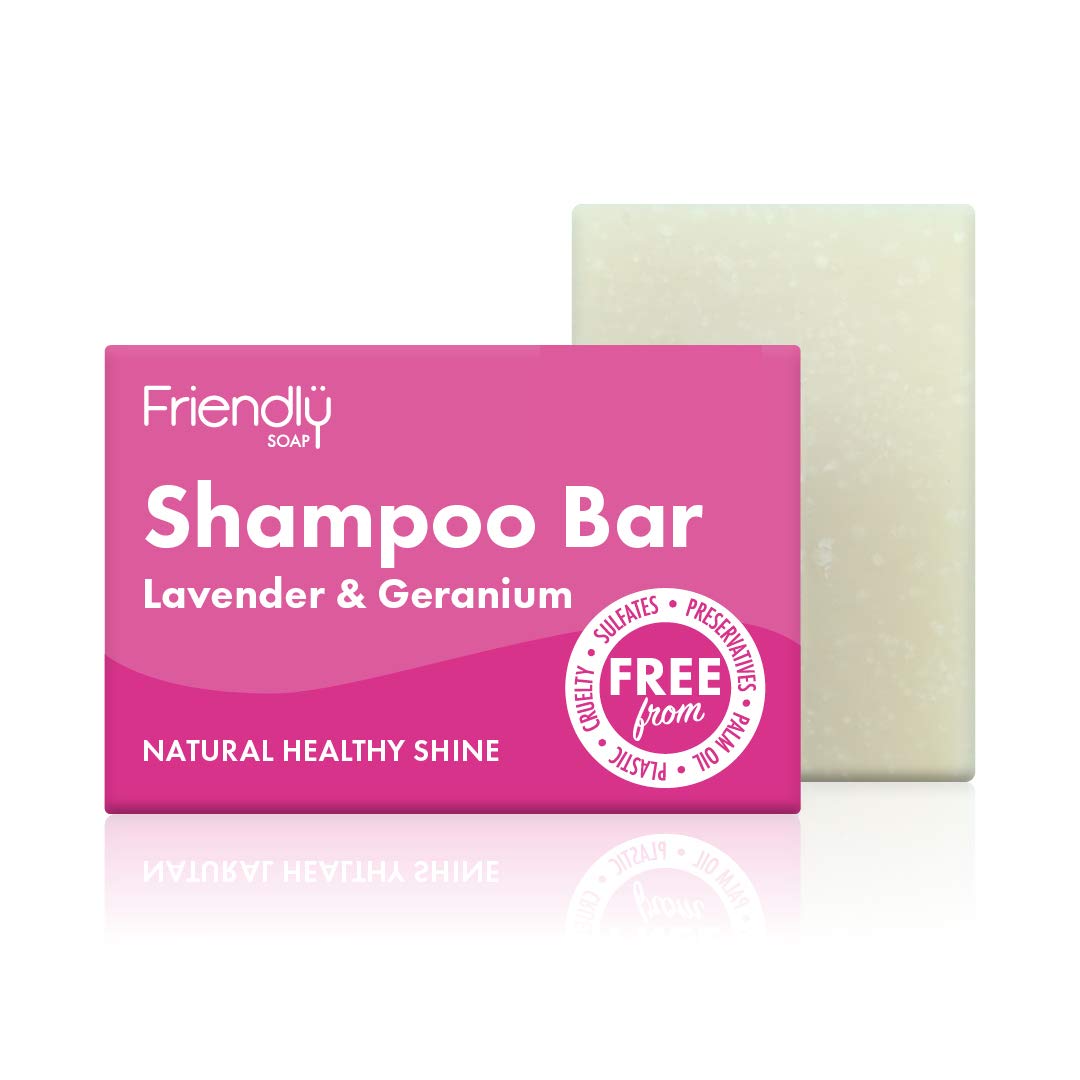 FRIENDLY SOAP Lavender Geranium Natural Shampoo Bar, 95 GR