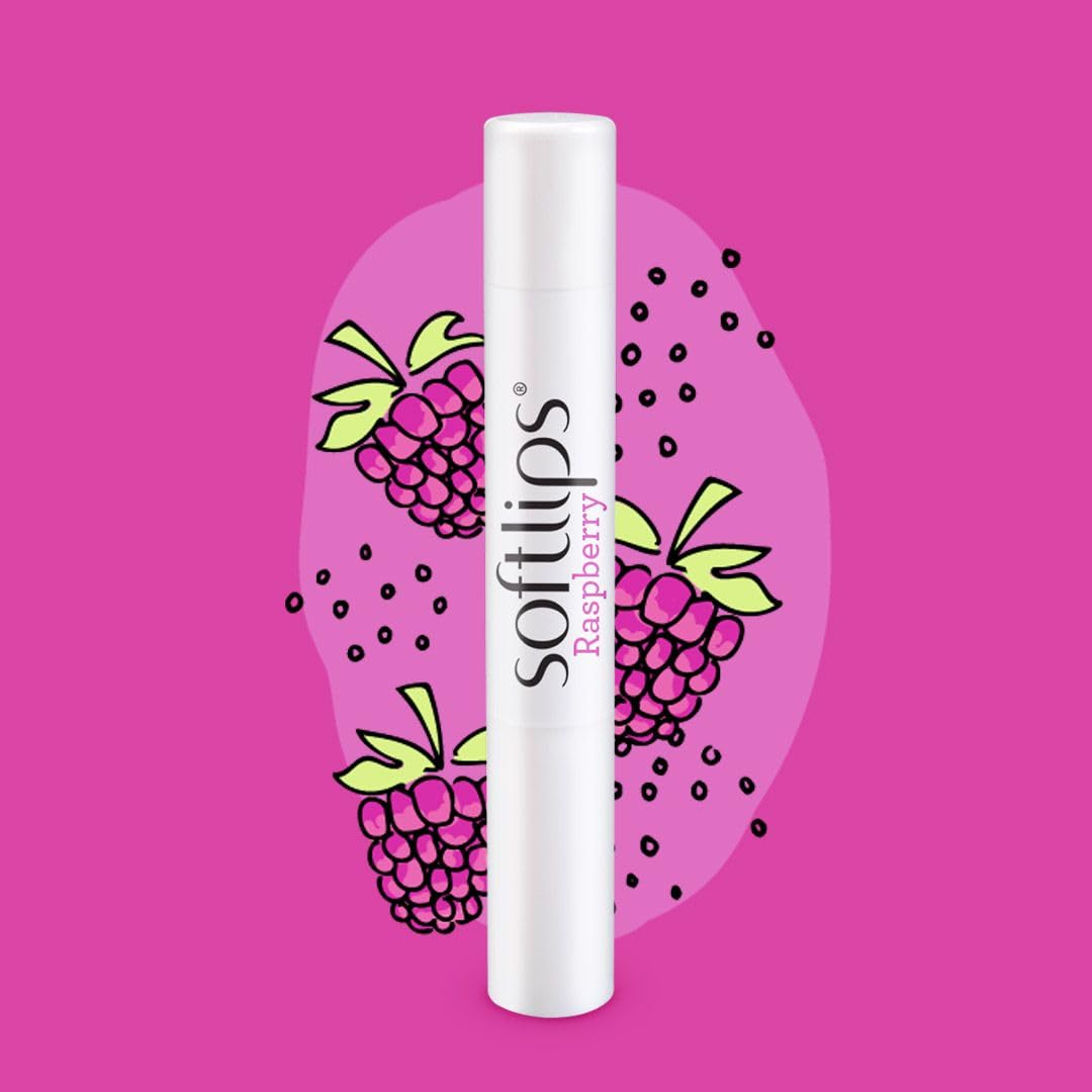 SoftLips Lip Balm With SPF 20 Raspberry, 6-Pack