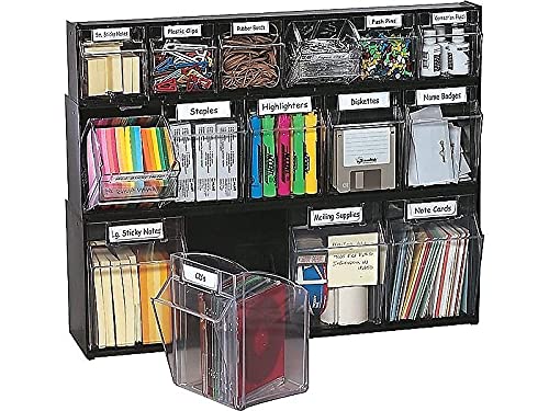 DEF20604OP - Deflecto Tilt Bin Interlocking Multi-Bin Storage Organizer