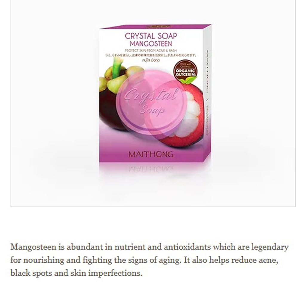 Maithong Crystal Soap (Mangosteen) 70 Gram. Beauty & Personal Care Maithong
