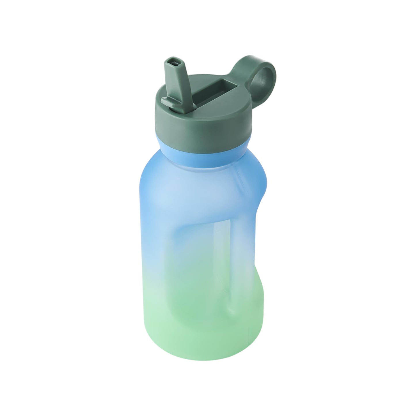 Built 32oz Single-Walled Motivational Bottle with Straw Lid, Sea Glass, Spill Resistant Travel Cup Keep Drinks Cold for Travel
