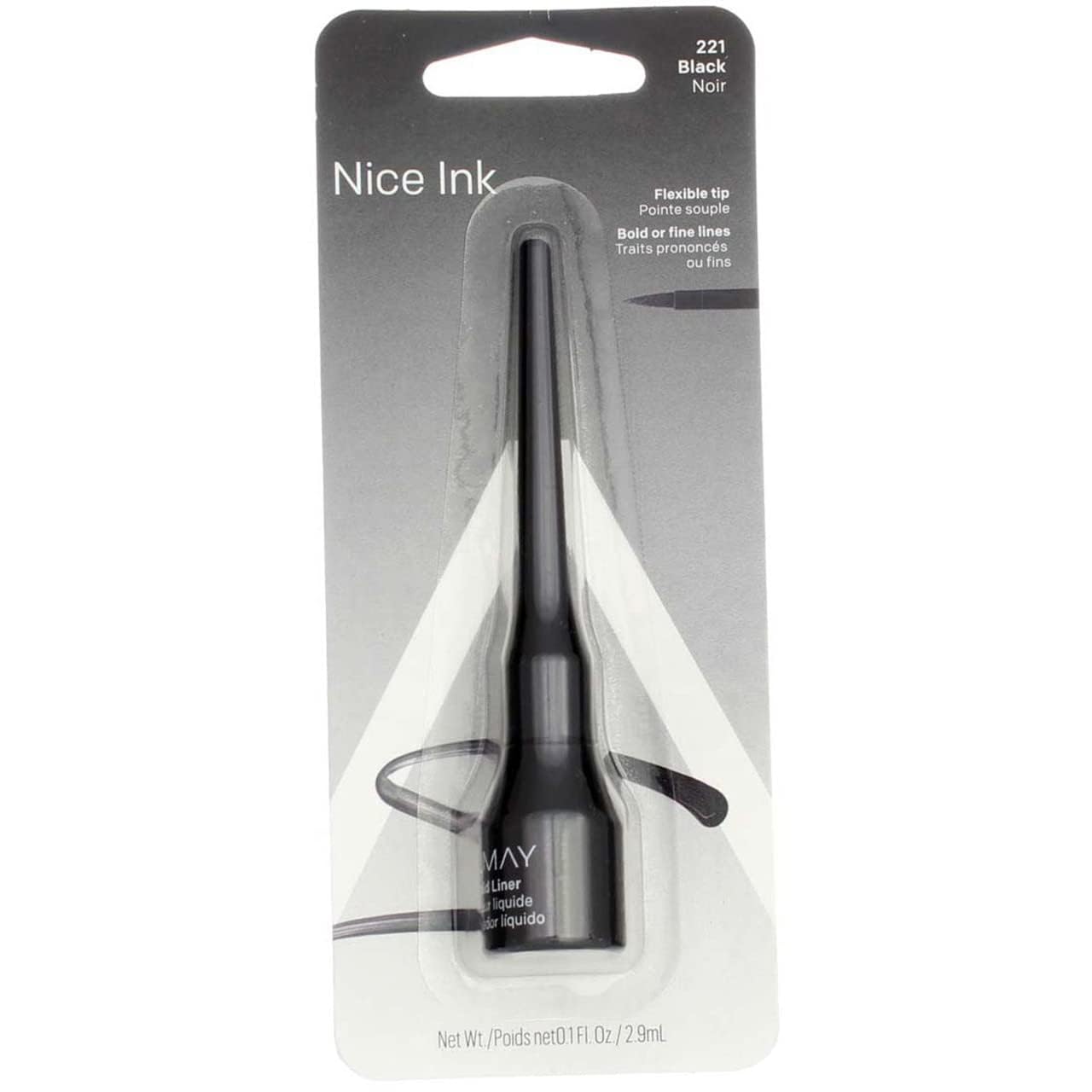 Liquid Eyeliner # 221 Black Noir by Almay for Women - 0.1 oz Eyeliner