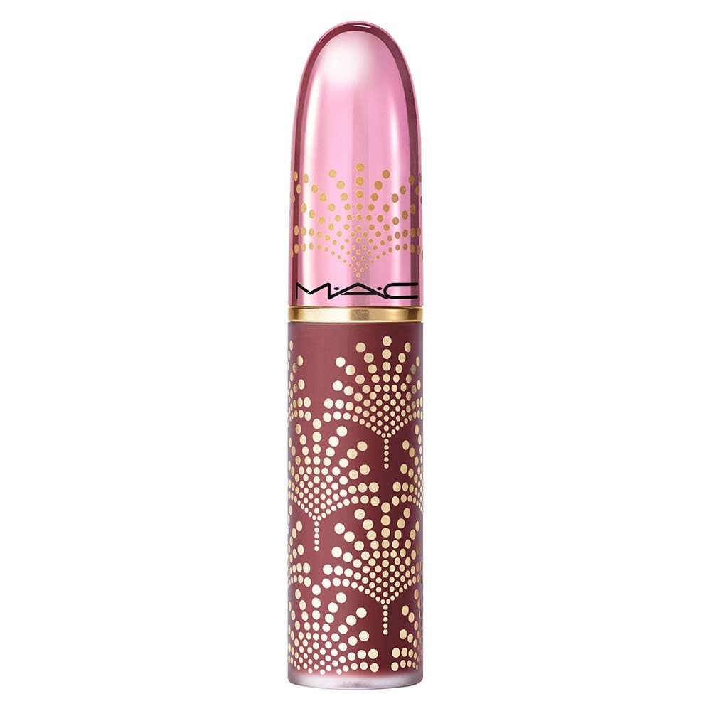 MAC Limited Edition Bubbles & Bows Collection Powder Kiss Liquid Lipcolour - Cheers Dears (Red Wine) - 0.17 fl oz / 5 mL