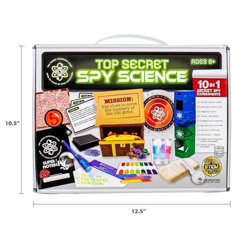 The Young Scientists Club Top Secret Spy Science Kit – Detective Set for Kids, Crime Solver Toy Gift for Boys & Girls Ages 8-10