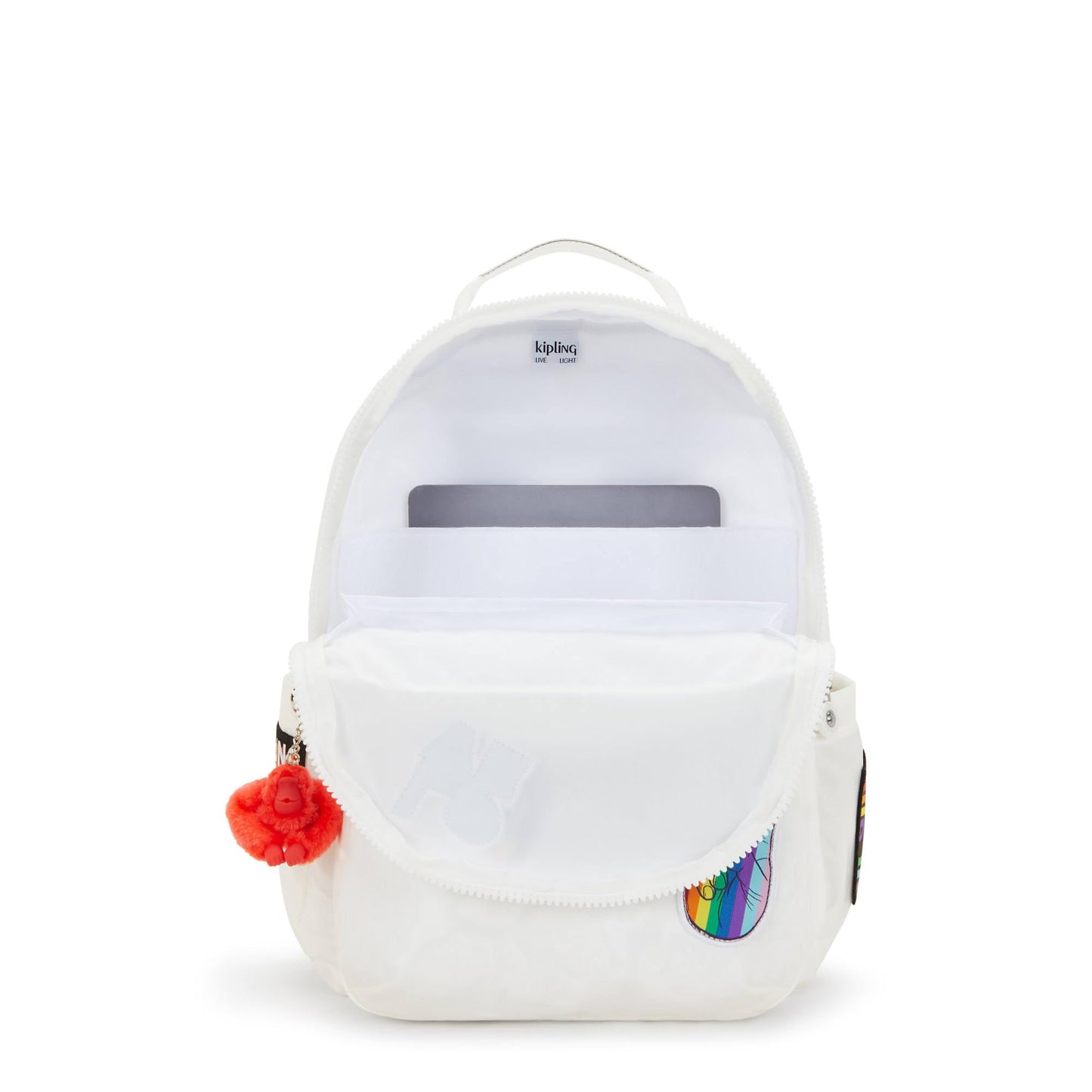 Kipling Seoul Large Pride 15" Laptop Backpack Alabaster Patch