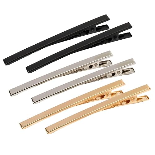Pack of 18 Matte Metal Alligator Barrettes - 3.15" Long and Skinny Hair Styling Clips for Women and Girls (Black /Silver/ Gold)