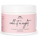 Skin Deva Glycolic Acid Cream Exfoliates Skin During Sleep - Brightens, Corrects Dark Spots & Shadows, Evens Skin Tone, Reduces Pores. Natural