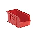 QUANTUM STORAGE SYSTEMS Ultra QUS230RDCS Solid Part Organizer Red Bins 11" L x 6" W x 5" H 12 Pack