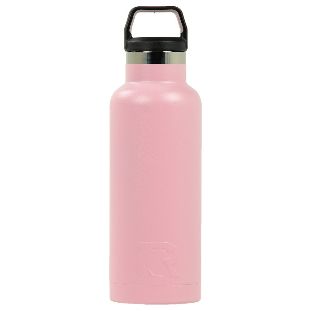RTIC 16 oz Vacuum Insulated Water Bottle, Stainless Steel Metal, Double Wall, BPA Free, for Hot and Cold Drinks, Flamingo