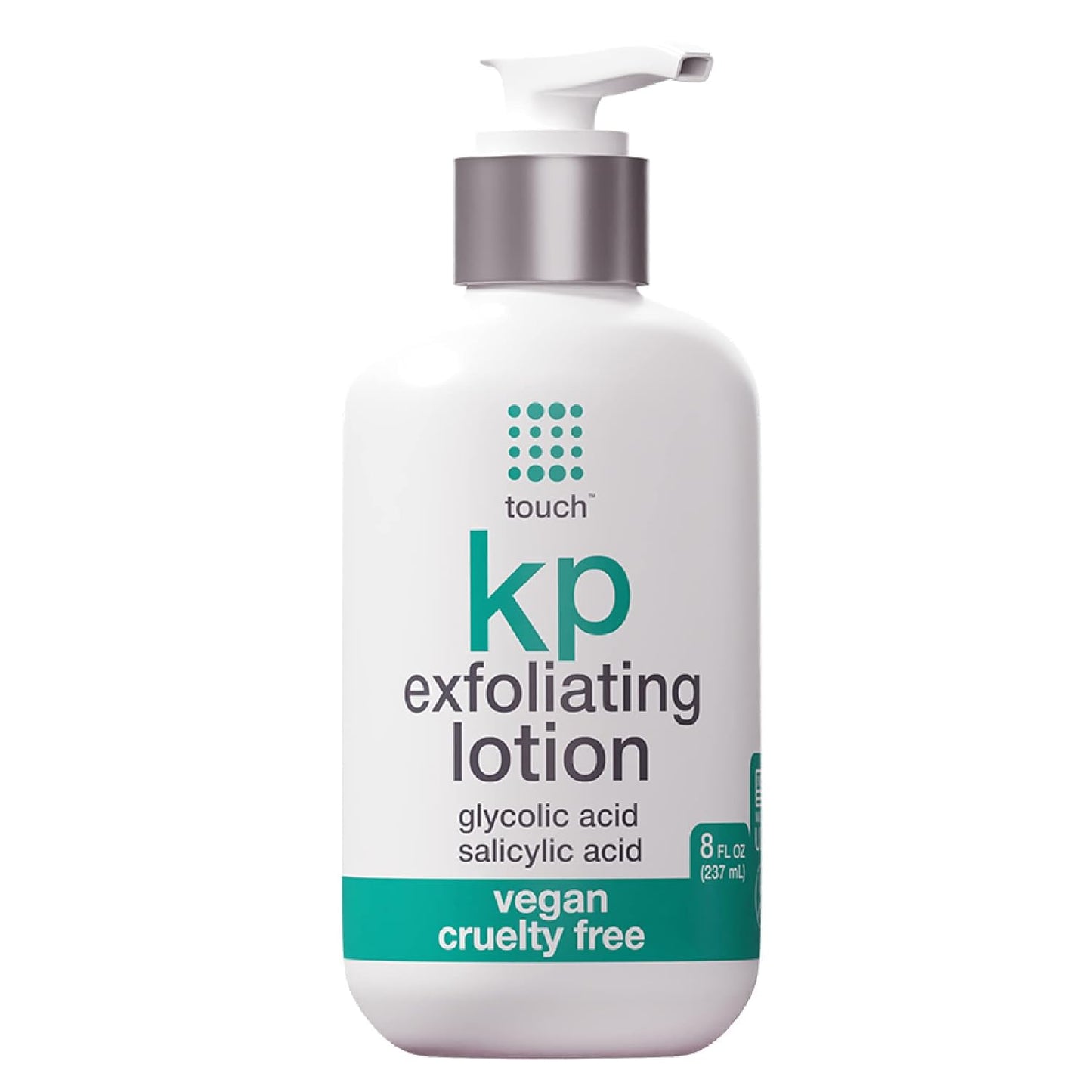 TOUCH Glycolic Acid Lotion for Keratosis Pilaris - KP Exfoliating Body Lotion Moisturizer - for AHA BHA Rough & Bumpy Skin- Gets Rid of Redness