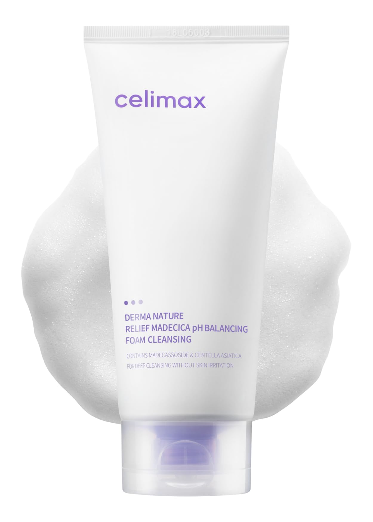celimax Derma Nature Relief Madecica pH Balancing Foam Cleansing | Foaming Face Wash Cleanser, Hydrating, Soothing, Moisturizing, 150ml