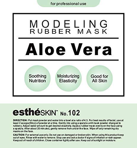 estheSKIN No.102 Aloe Vera Peel Off Type Modeling Rubber Mask Powder for Facial Skin Care Treatment, 35oz