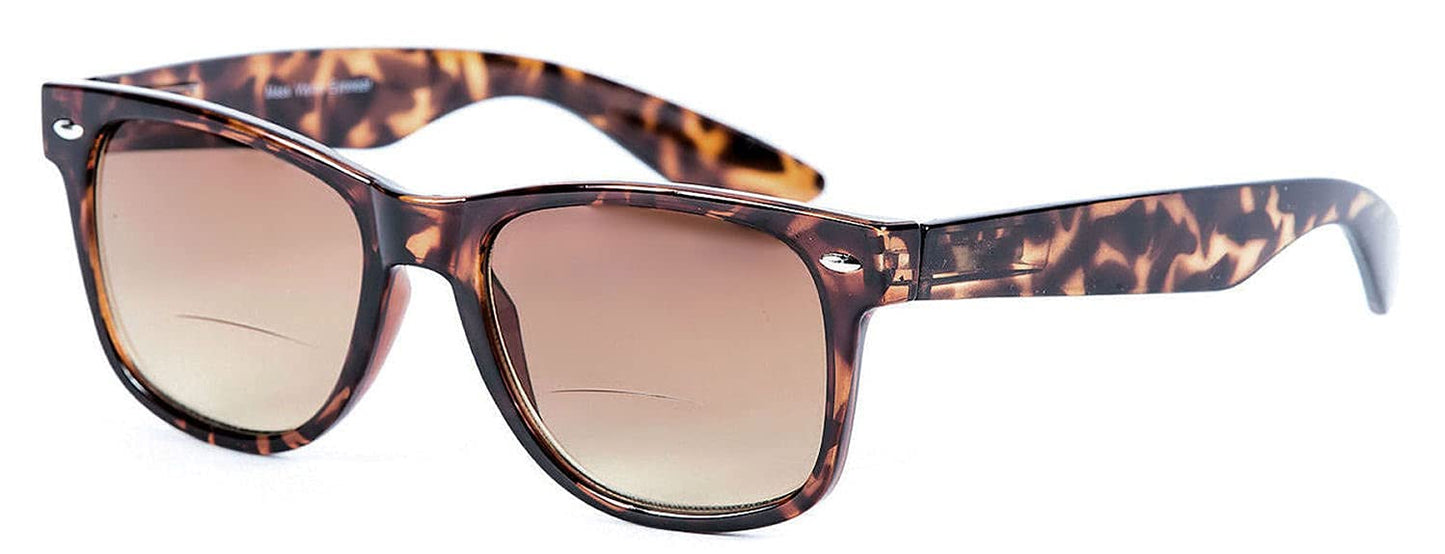 Lovin Rays" Polarized Sunglasses with Nearly Invisible Line Bifocal for Men and Women (Tortoise, 2.0)