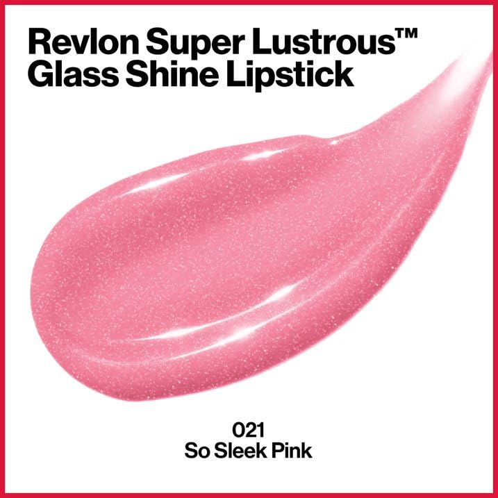 Pack of 2 Revlon Super Lustrous Glass Shine Lipstick, So Sleek Pink 021