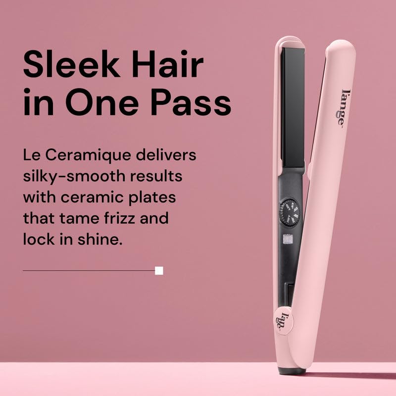 L'ANGE HAIR Le Ceramique 1-Pass Flat Iron Hair Straightener | Fast Heating Ceramic Flat Iron | Best Hot Tools Professional Hair Straightener to Lock