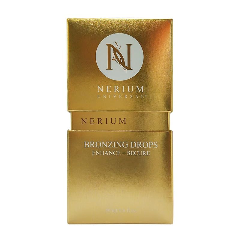 Nerium Glow Bronzing Drops | Clean Beauty Mix-In Bronzer Serum for Face, Fragrance-Free | 50 ml