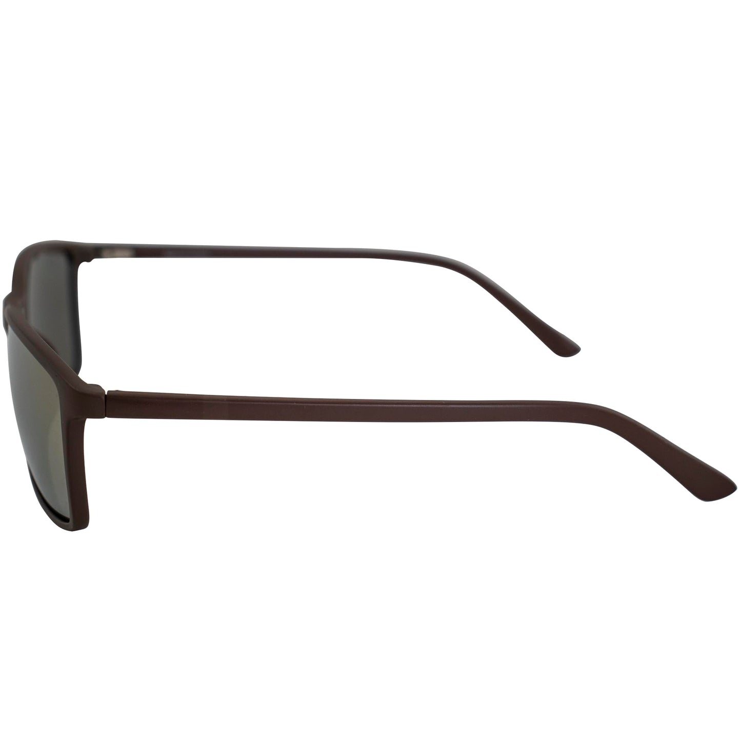 Epoch Eyewear Murphy Golf Sport Sunglasses Brown Frame with Gold Mirror Lens