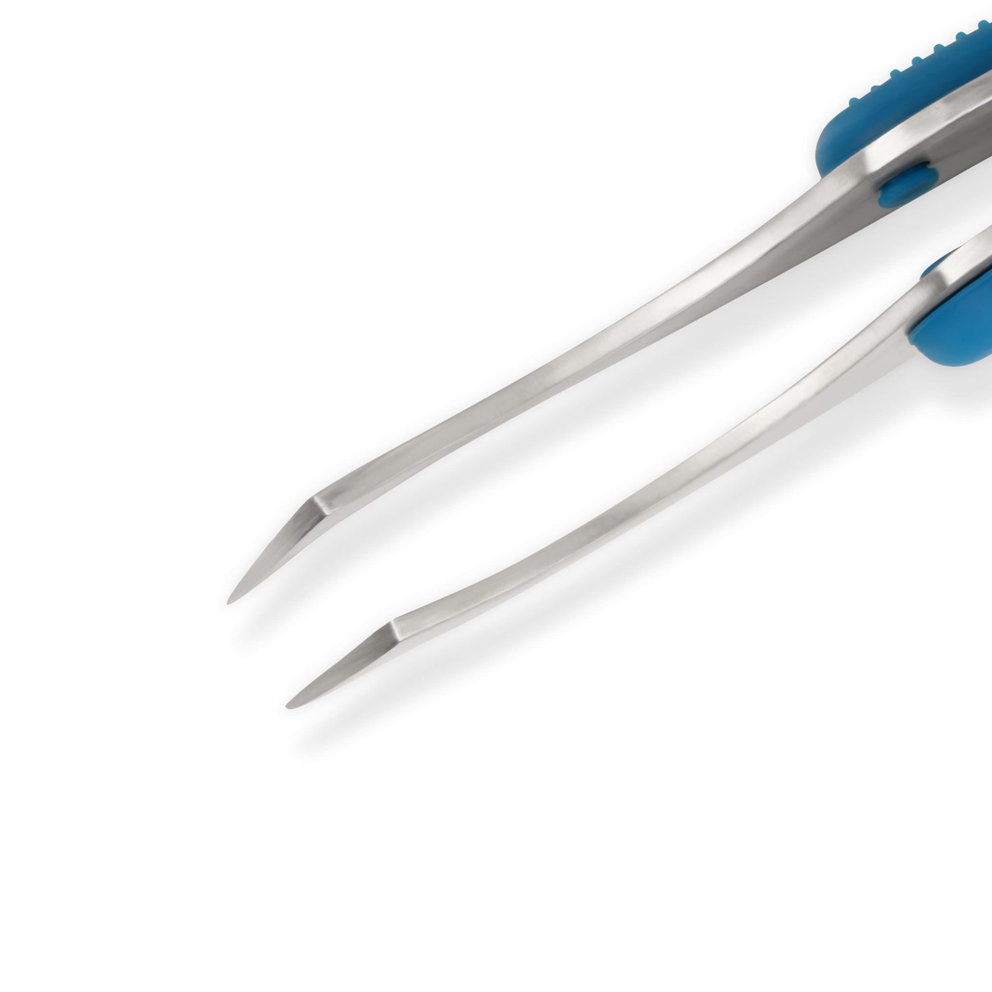 Dritz 4" Soft Grip Tweezers, Sharp Points, Silver