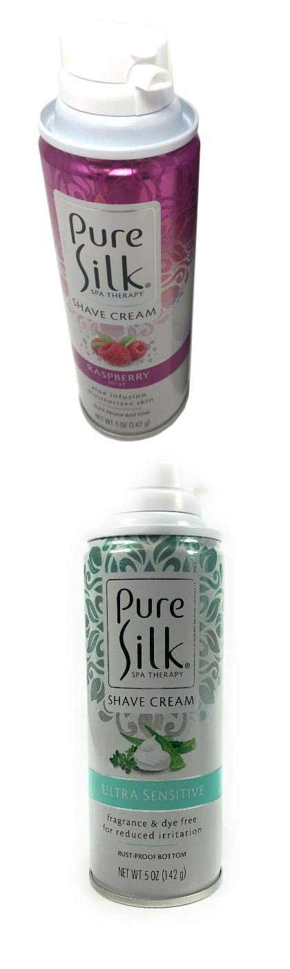 Pure Silk Cream Sensitive Skin Therapy Cream & Pure Silk Raspberry Mist (Pack of 4)