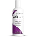 Adore Semi Permanent Hair Color (114 Violet Gem) | Vegan & Cruelty-Free Purple Hair Dye | No Ammonia, No Peroxide, No Alcohol | 4 Fl Oz