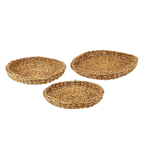Creative Brands 47th & Main Decorative Round Baskets, Set of 3, Sea Grass