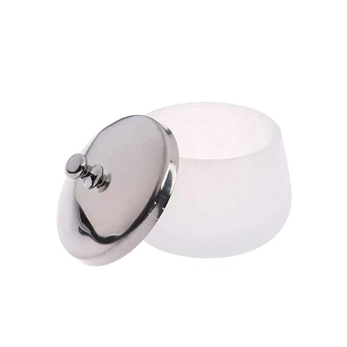 mollensiuer 1 Piece Matte Crystal Glass Nail with Lid Nail Glass Crystal Cup Nail Crystal Bowl Dapping Dish Glass Crystal Dappen Dish Liquid Container