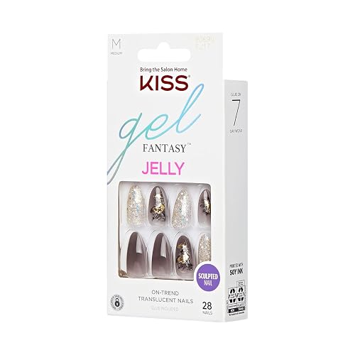 KISS Gel Fantasy Jelly Nails - Floral Jelly Beauty & Personal Care KISS