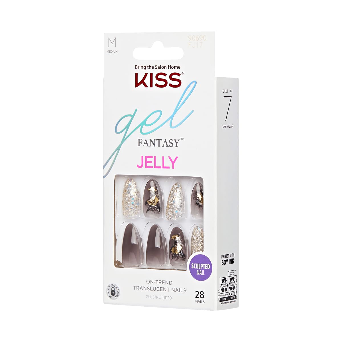 KISS Gel Fantasy Jelly Nails - Floral Jelly Beauty & Personal Care KISS