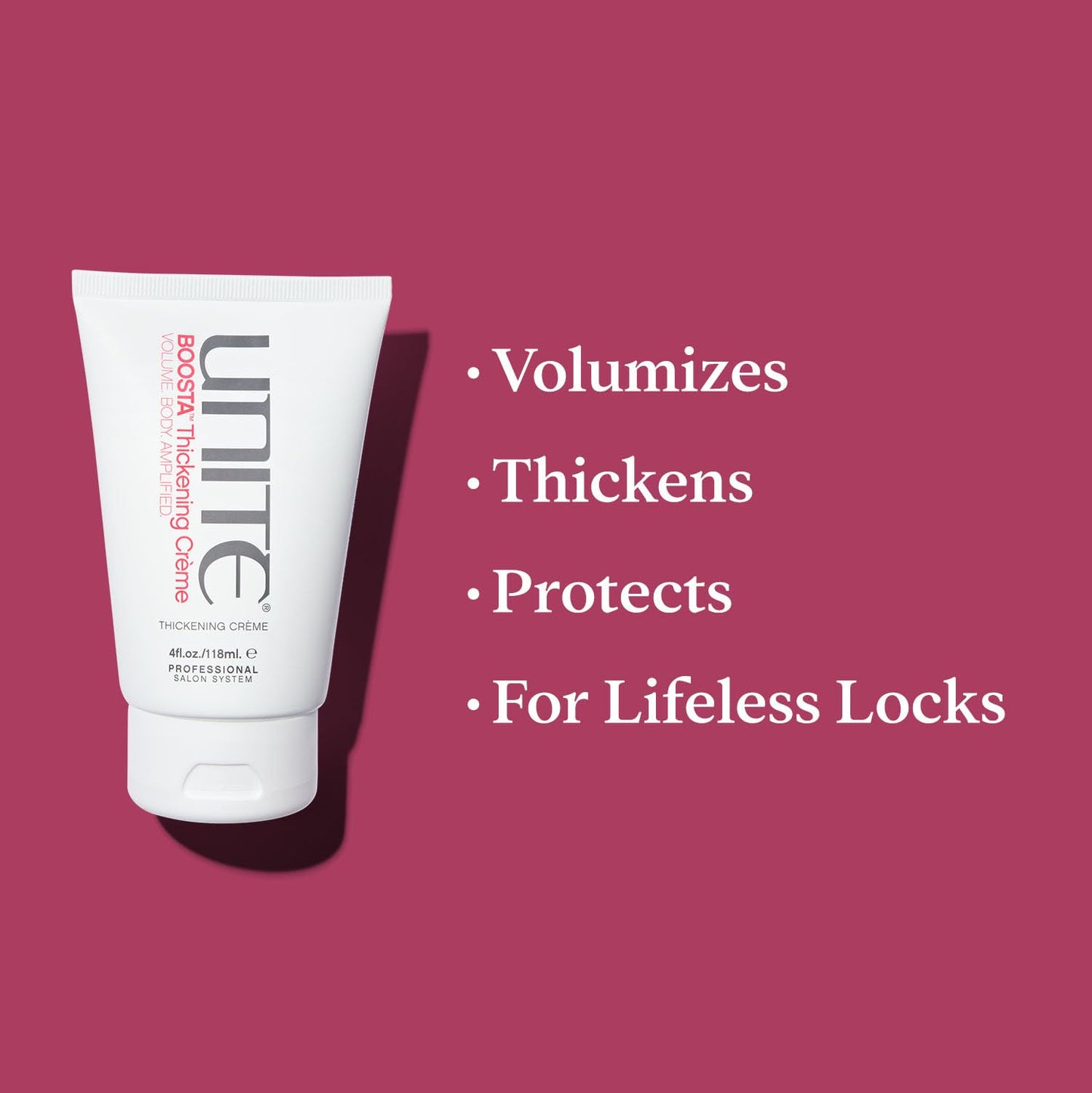 UNITE Hair - BOOSTA Thickening Crème - Volumizing Styling Cream for Fine, Limp Hair - Adds Instant Thickness, Fullness & UV Protection - Paraben-Free
