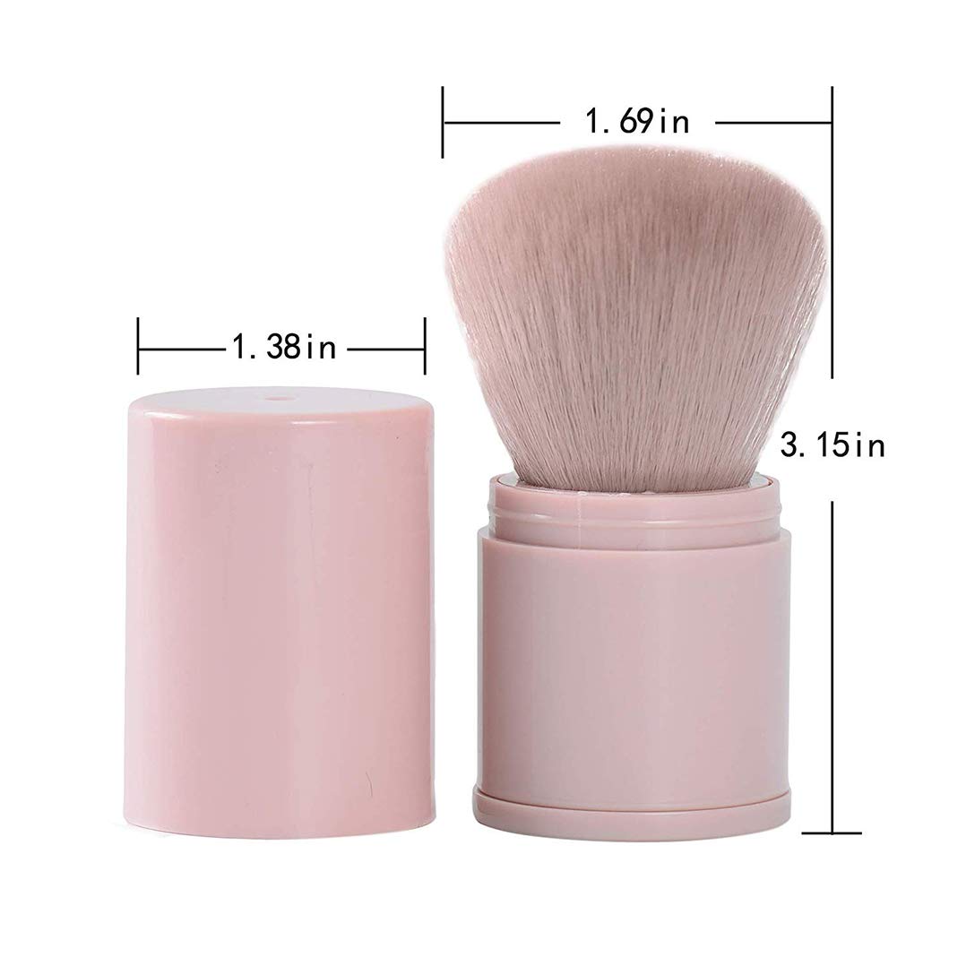 RN BEAUTY Retractable Kabuki Brushes Foundation Brush Blush Brush Bronzer Brush Face Blender Brush Professional Powder Mineral Blending Buffing Makeup