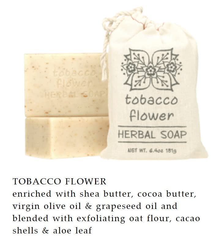 Greenwich Bay Trading Co. Herbal Bar Soap Set, 6 Scents, 6.4 Oz Each - Lemon Thyme, Lavender Sage, Vanilla Bourbon, Tobacco Flower, Honey Chamomile