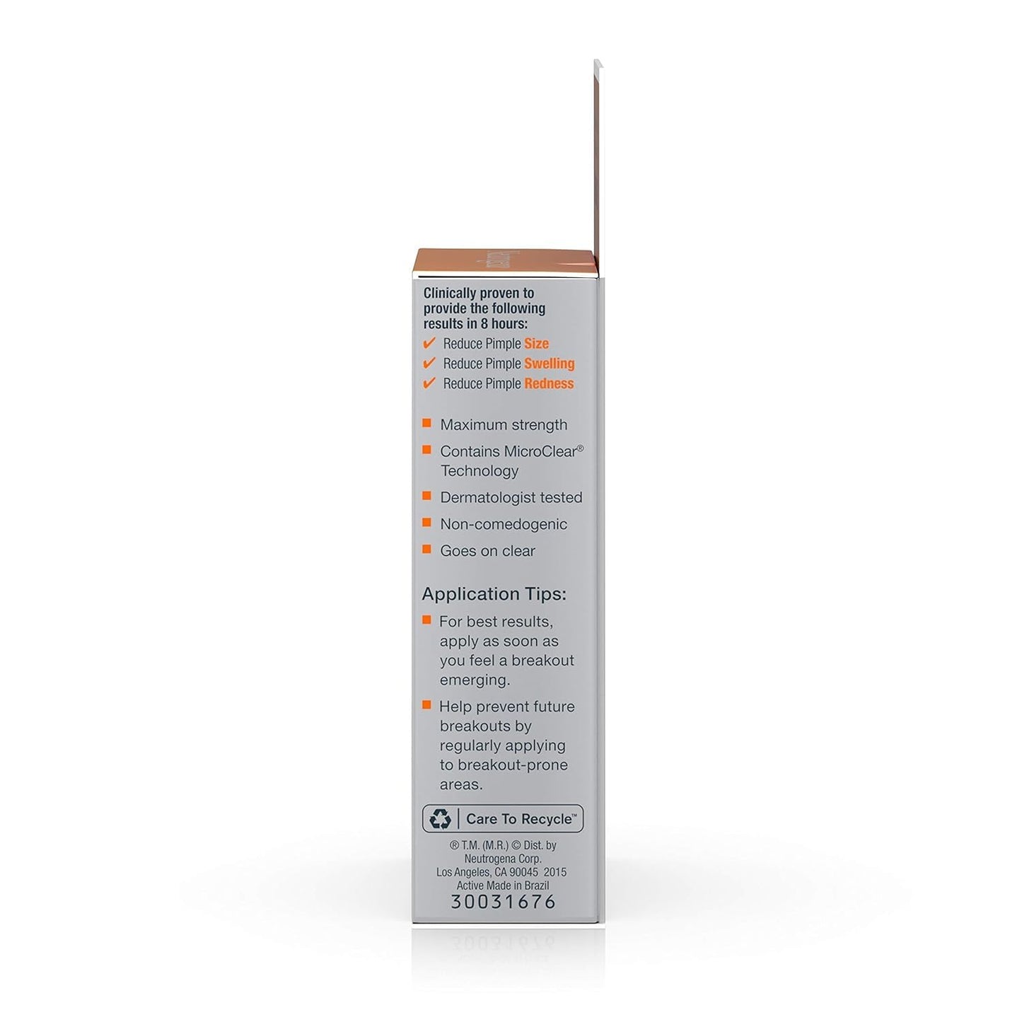 Neutrogena Rapid Clear Acne Eliminating Spot Treatment Gel with Witch Hazel and Salicylic Acid Acne Medicine for Acne-Prone Skin, 0.5 fl. oz