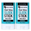 STUDIO LIMITED Edge Control Hair Wax Sleek Max Hold Styling Pomade, Non-greasy Coconut Scented Hair Wax (Coconut, 2-Pack)