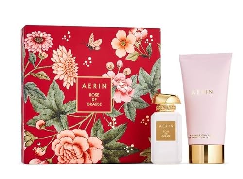 AERIN Rose De Grasse 2-Piece Gift Set - Parfum (1.7 FL OZ / 50 ml) & Rose Hand & Body Cream (5 FL. OZ. LIQ /150 ml)