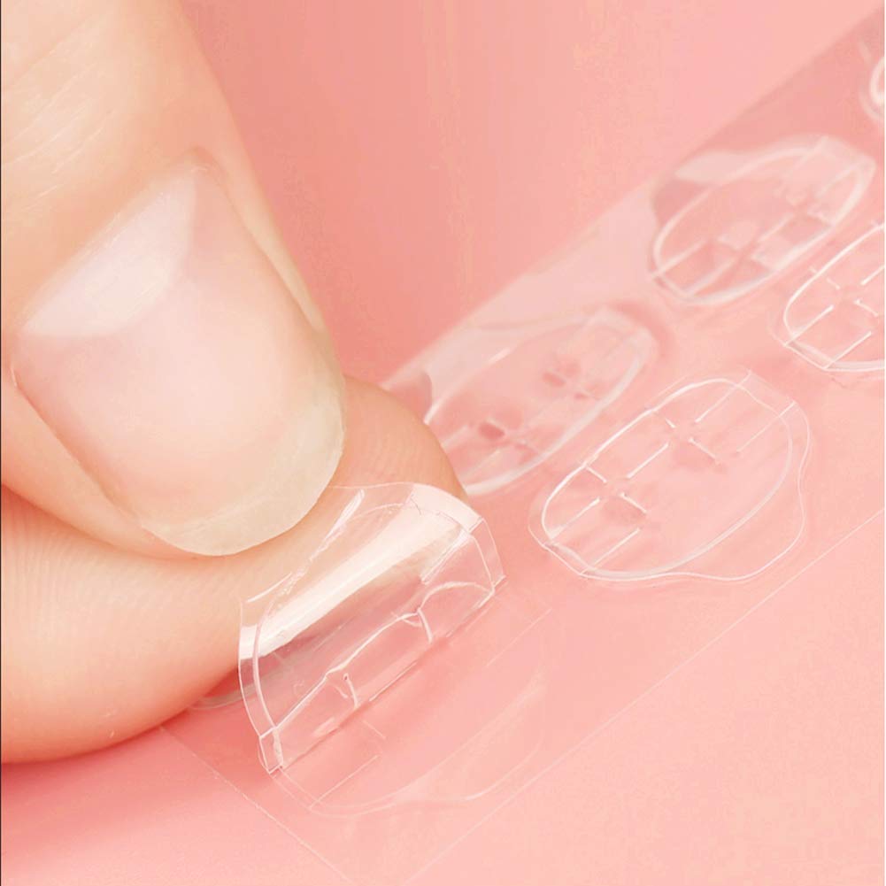 Ivtor 10 Sheets Waterproof Breathable Jelly Double Sided Nail Adhesives,Press on Nails Sticky Tabs Nail Glue Sticker