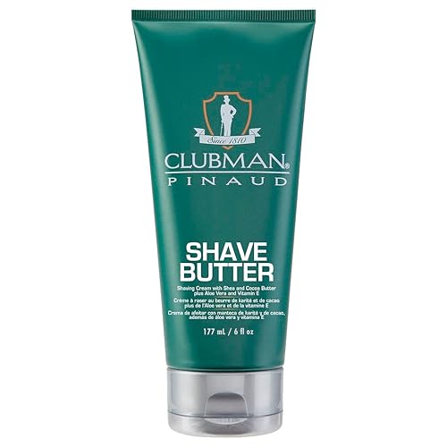 Clubman Pinaud Shave Butter - Enriched with Shea & Cocoa Butter for a Smooth Shave, Shaving Cream for Men, 6 oz