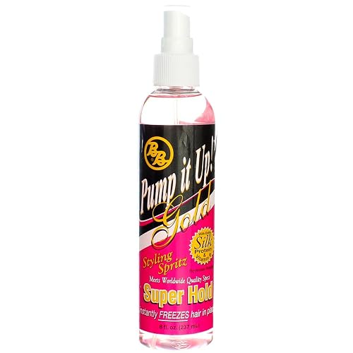 Bronner Brothers Pump It Up Spritz Gold Super Hold, 8 oz (Pack of 11)